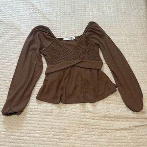 Brown Altar’d State top